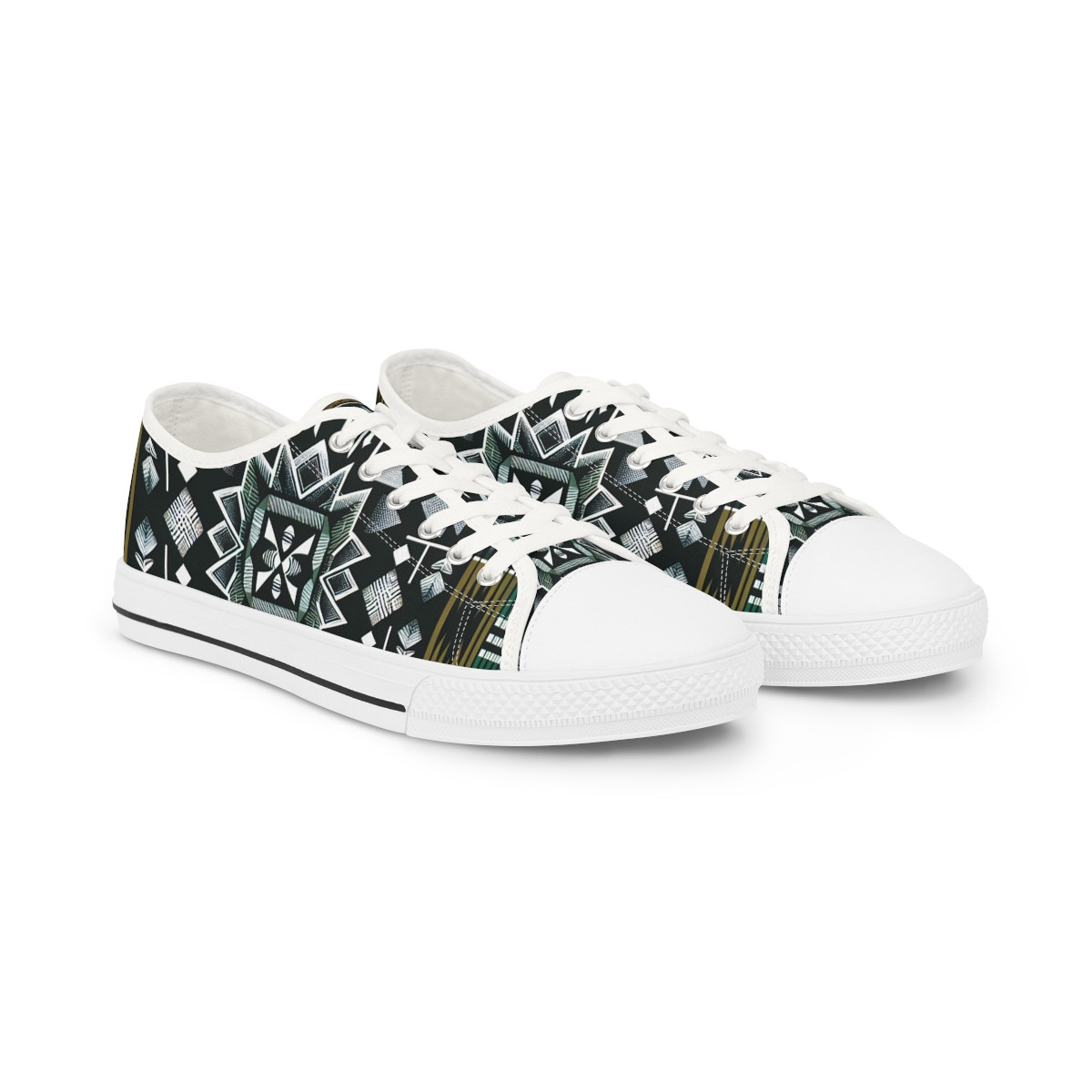"AfroFusion Kente Kicks" - Men's Lowtop Sneakers