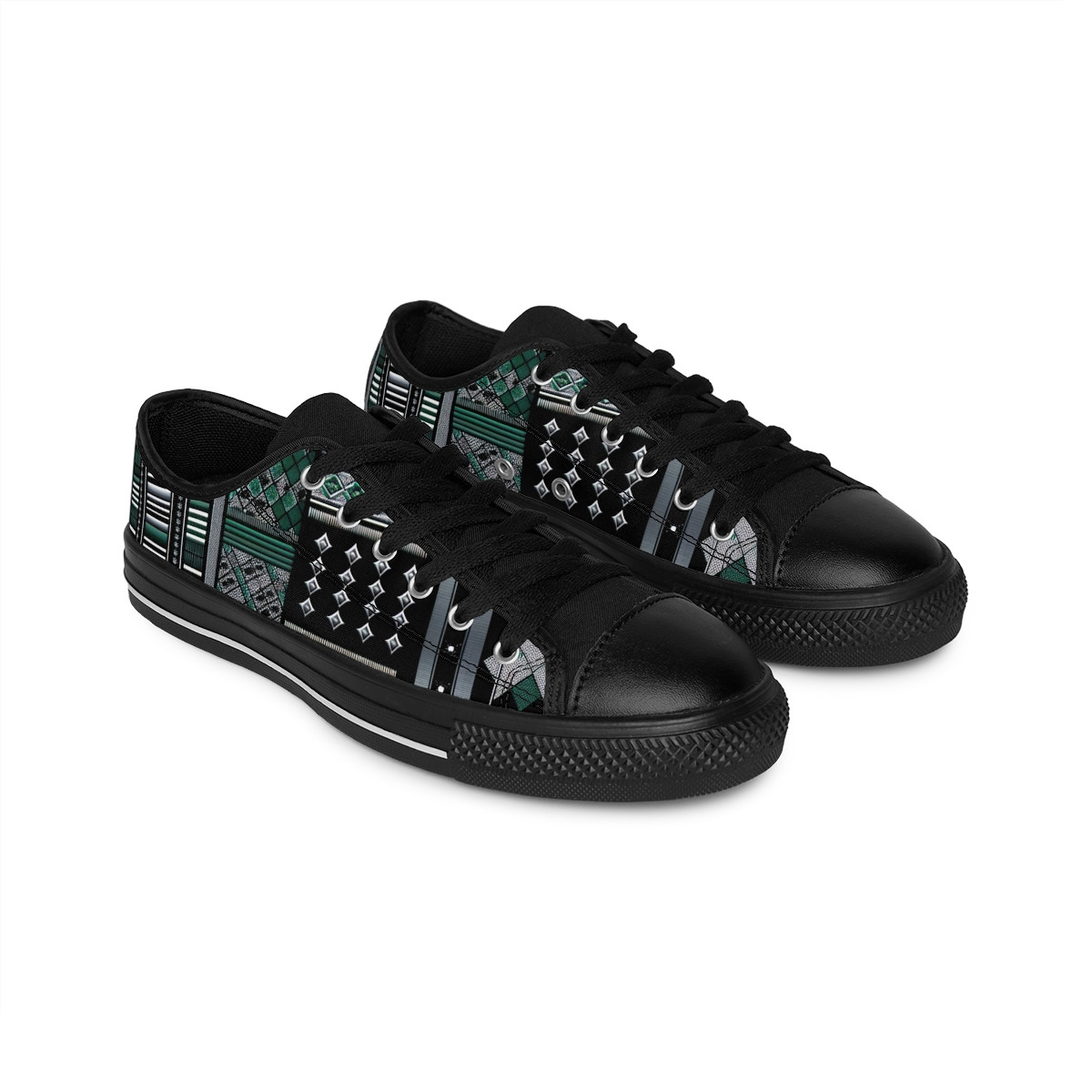 "AfroFusion Kente Kicks" - Women's Sneakers