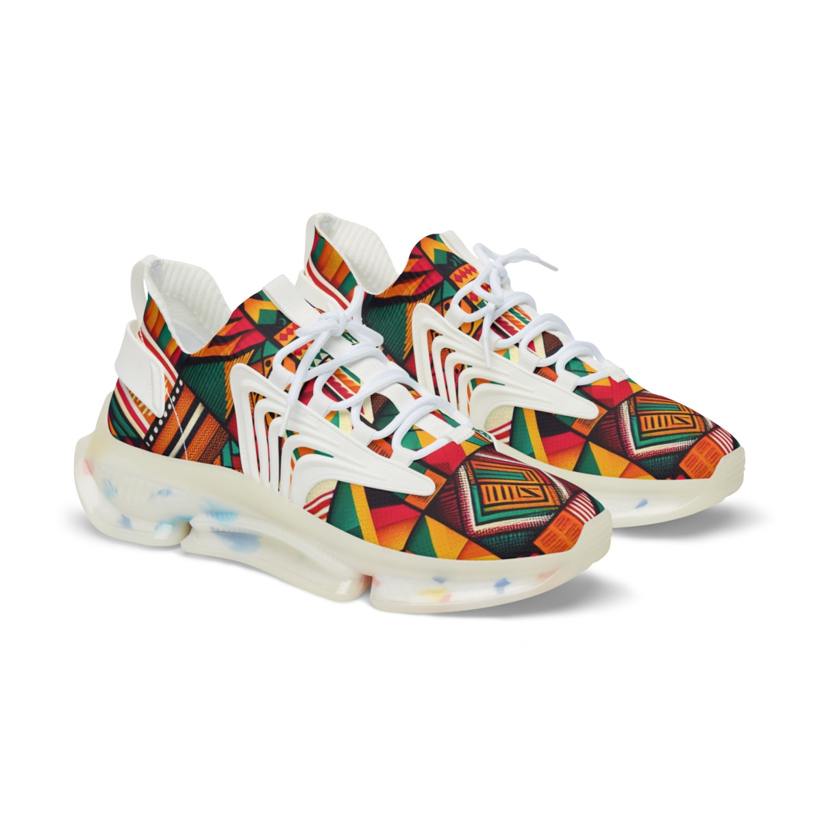 "AfroStride Kente Kicks" - Men's Mesh Sneaker