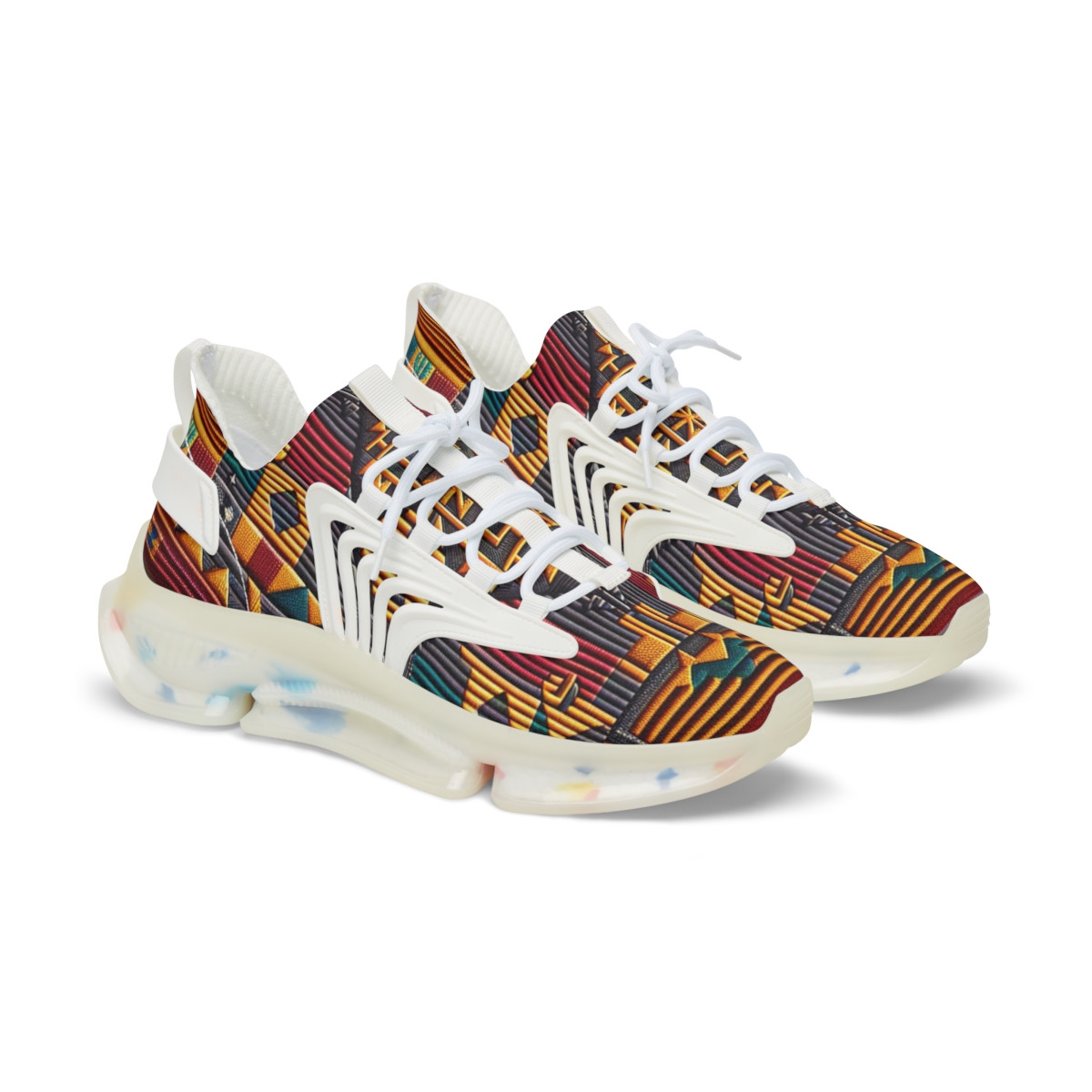 "Kente Kicks: Heritage Meets Cool" - Men's Mesh Sneaker