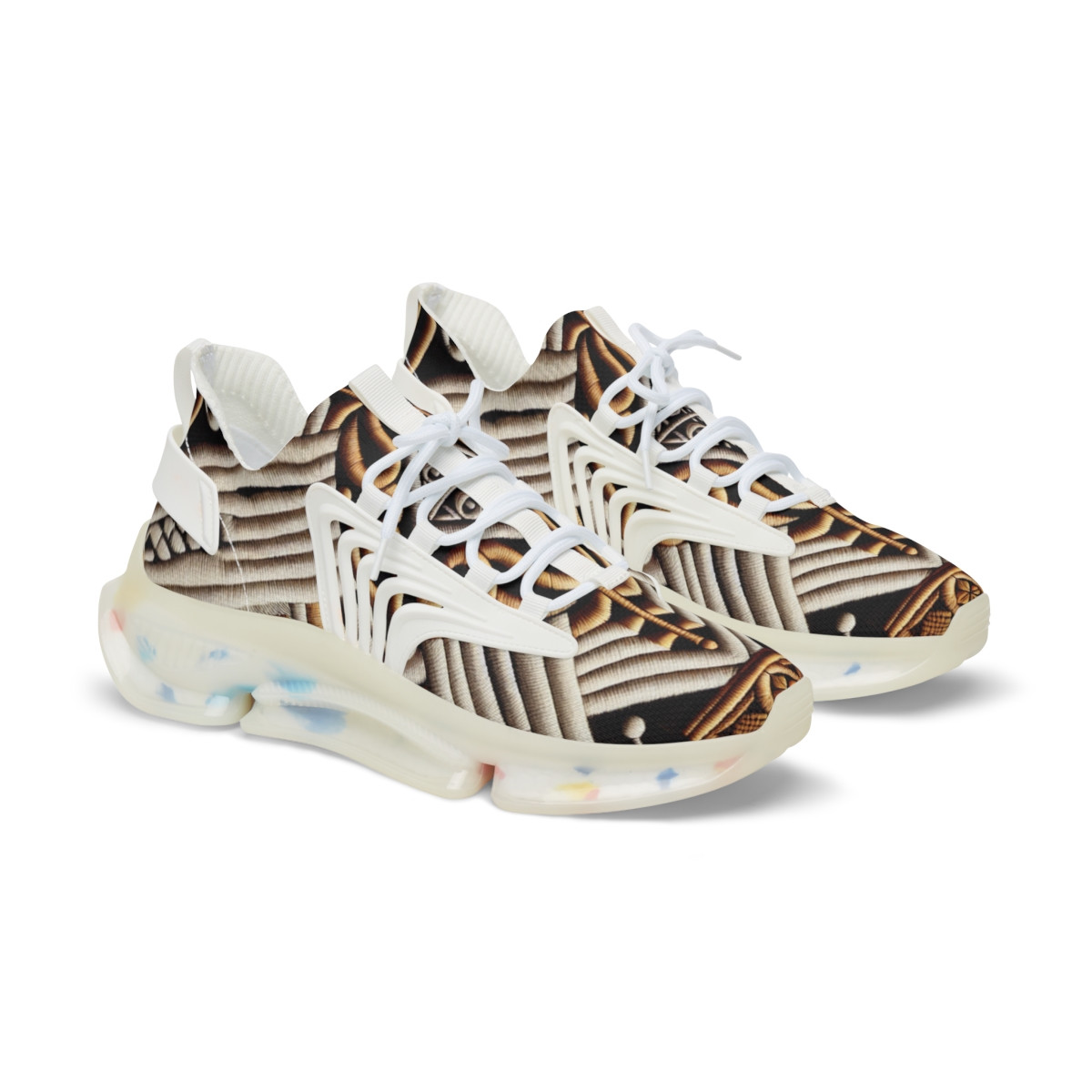 "AfroStride Kente Kicks" - Men's Mesh Sneaker