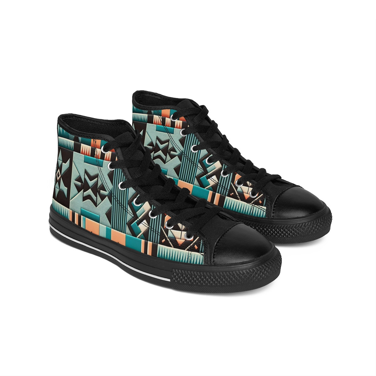"AfroStride Kente Kicks" - Women's Classic Sneakers