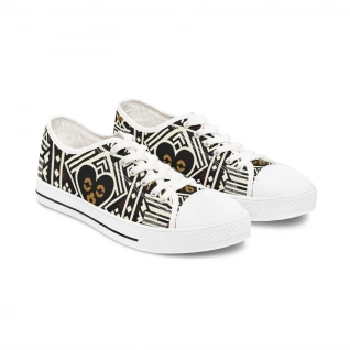 "AfroNova Kente Kicks" - Women's Lowtop Sneakers
