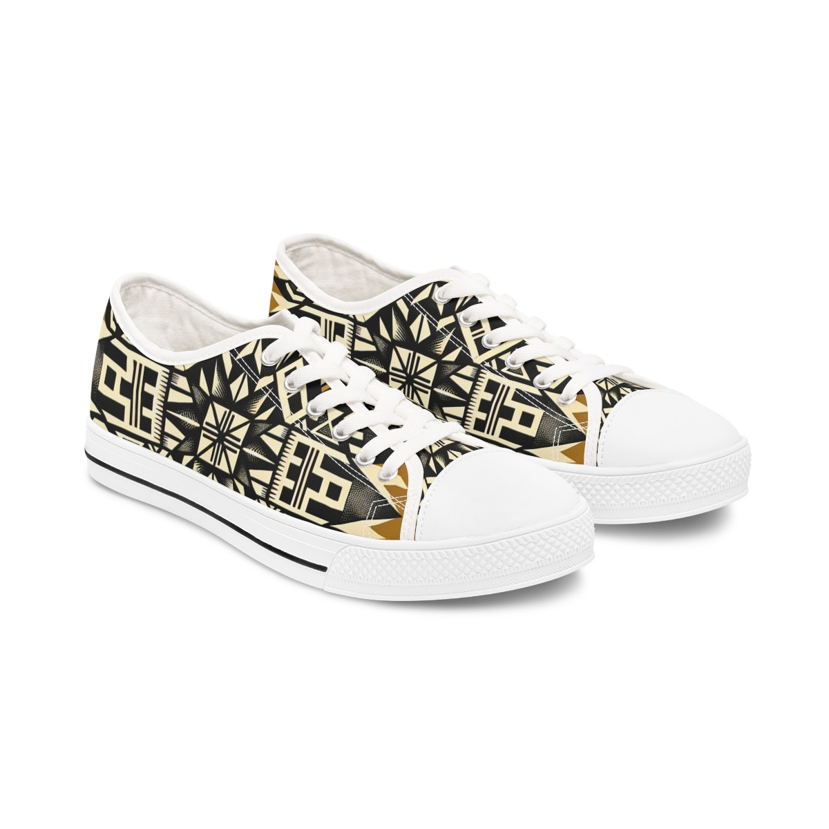 "AfroFusion Steps" - Women's Lowtop Sneakers
