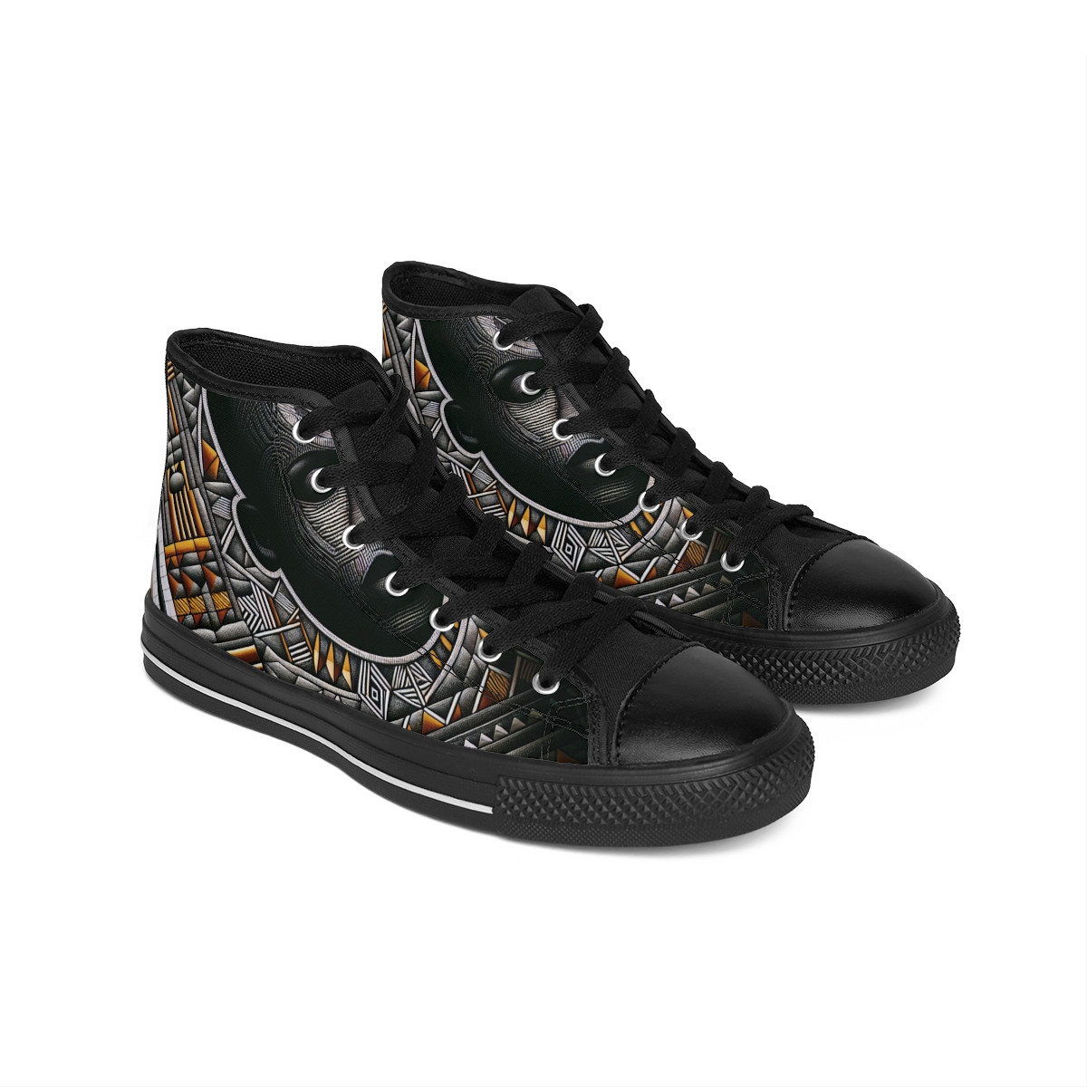 "Ankara Stride Fusion" - Women's Classic Sneakers