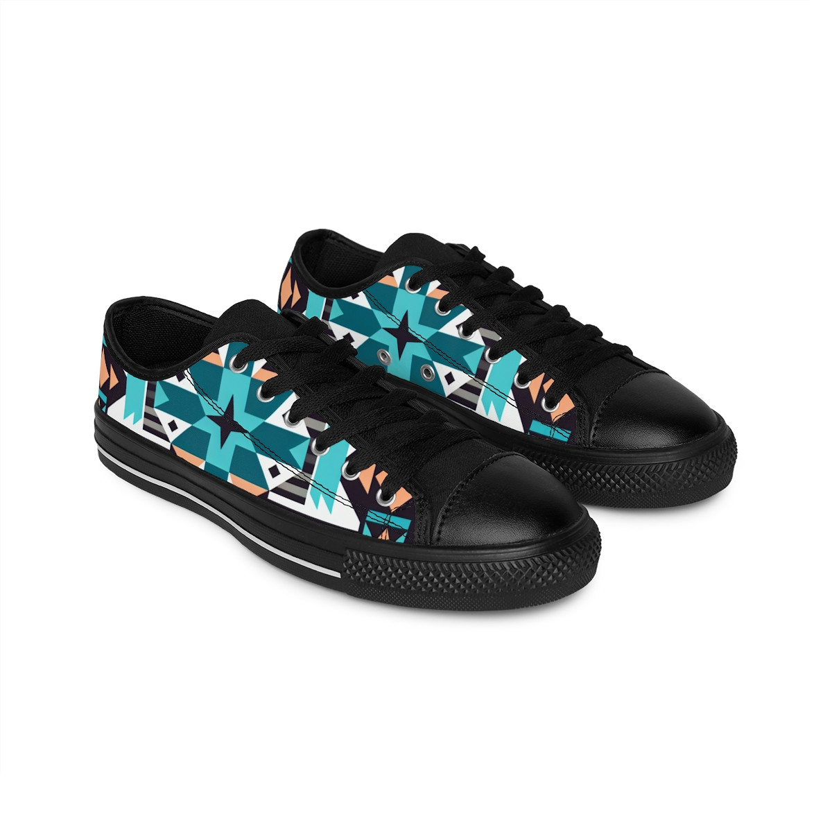 "AfroDynasty Kente Kicks" - Women's Sneakers