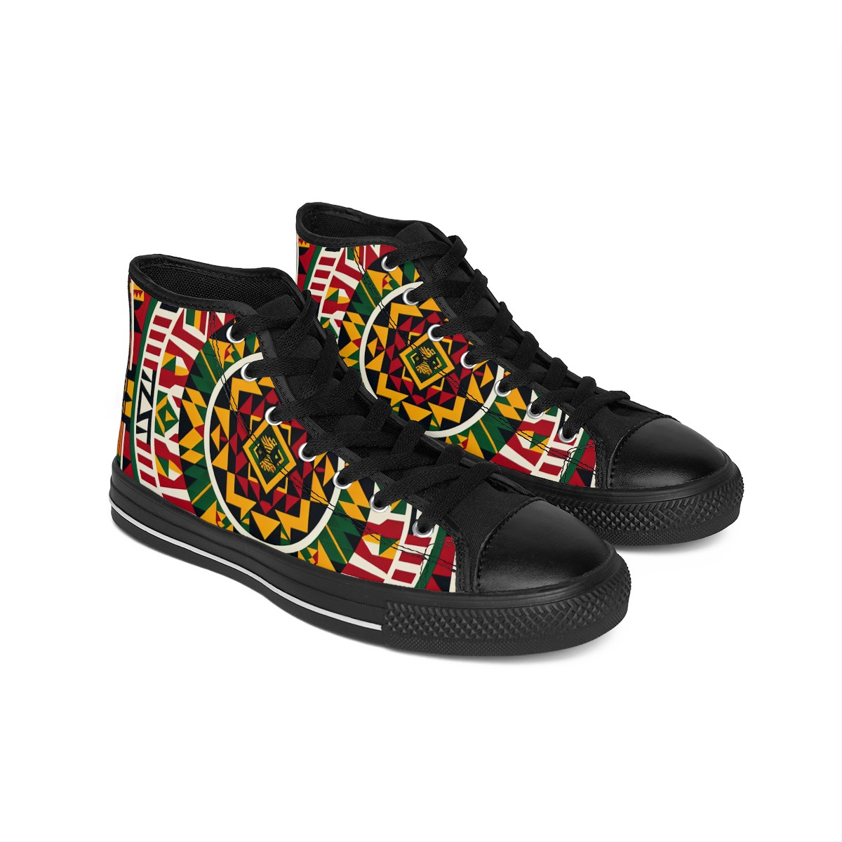 "AfroFusion Kente Kicks" - Men's Classic Sneakers