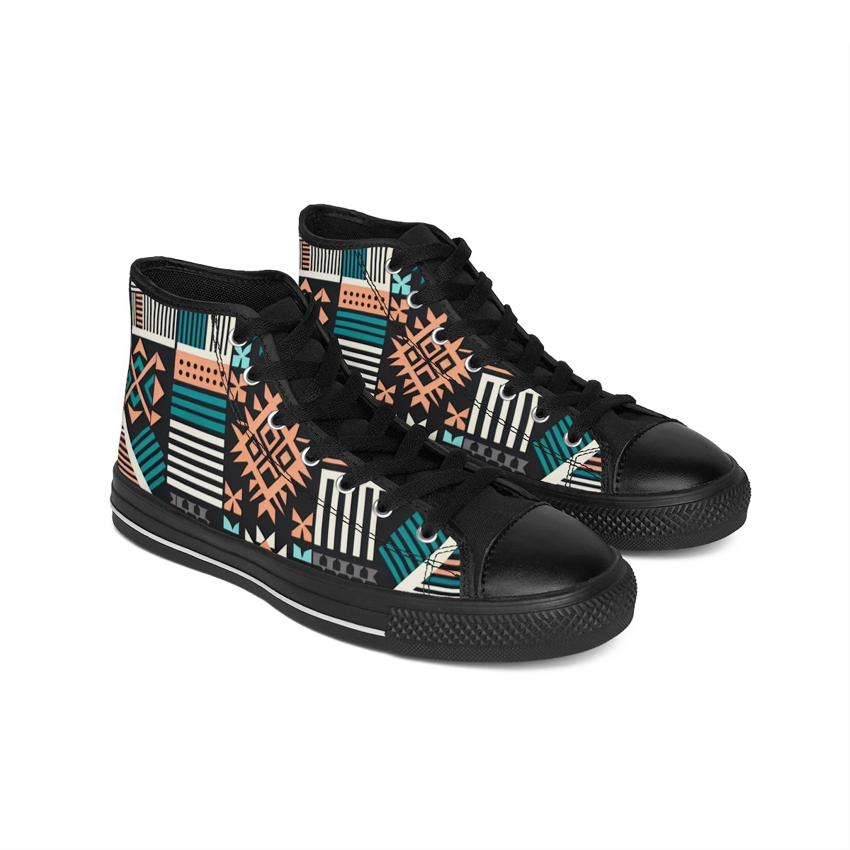 "AfroStride Kente Kicks" - Men's Classic Sneakers