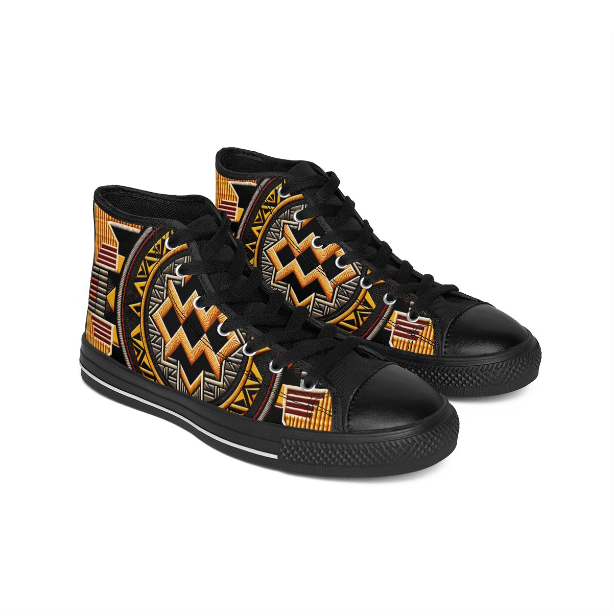 "AfroStride Kente Kicks" - Women's Classic Sneakers