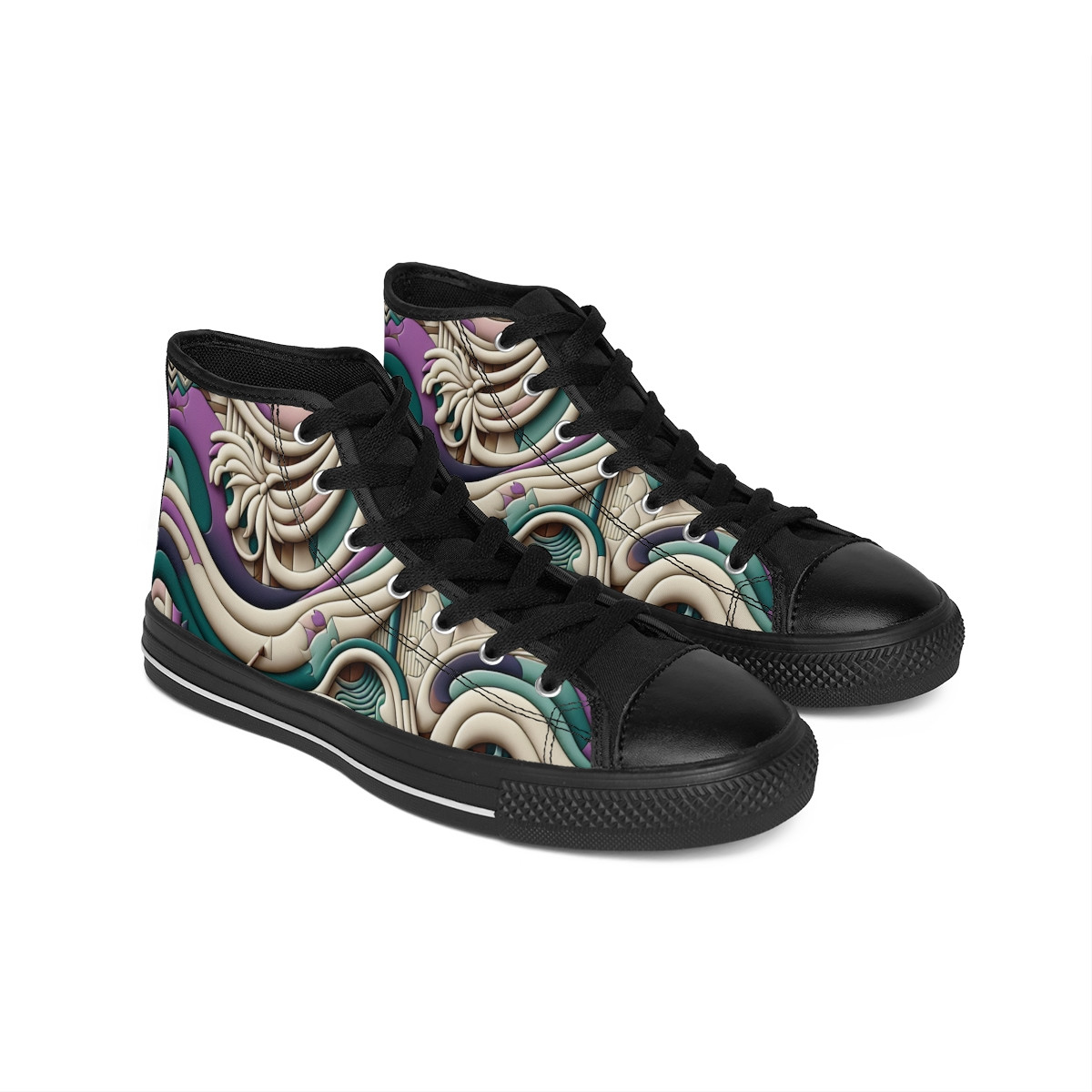"AfroDazzle Kente Kicks" - Women's Classic Sneakers