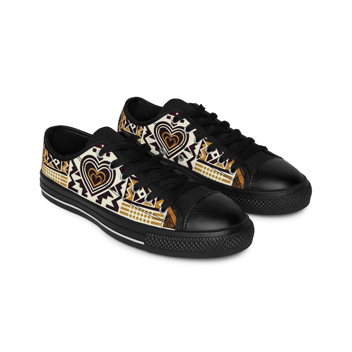 "KenteKicks: Afro Urban Groove" - Women's Sneakers