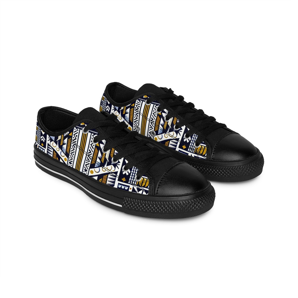 "AfroFusion Kente Kicks" - Women's Sneakers