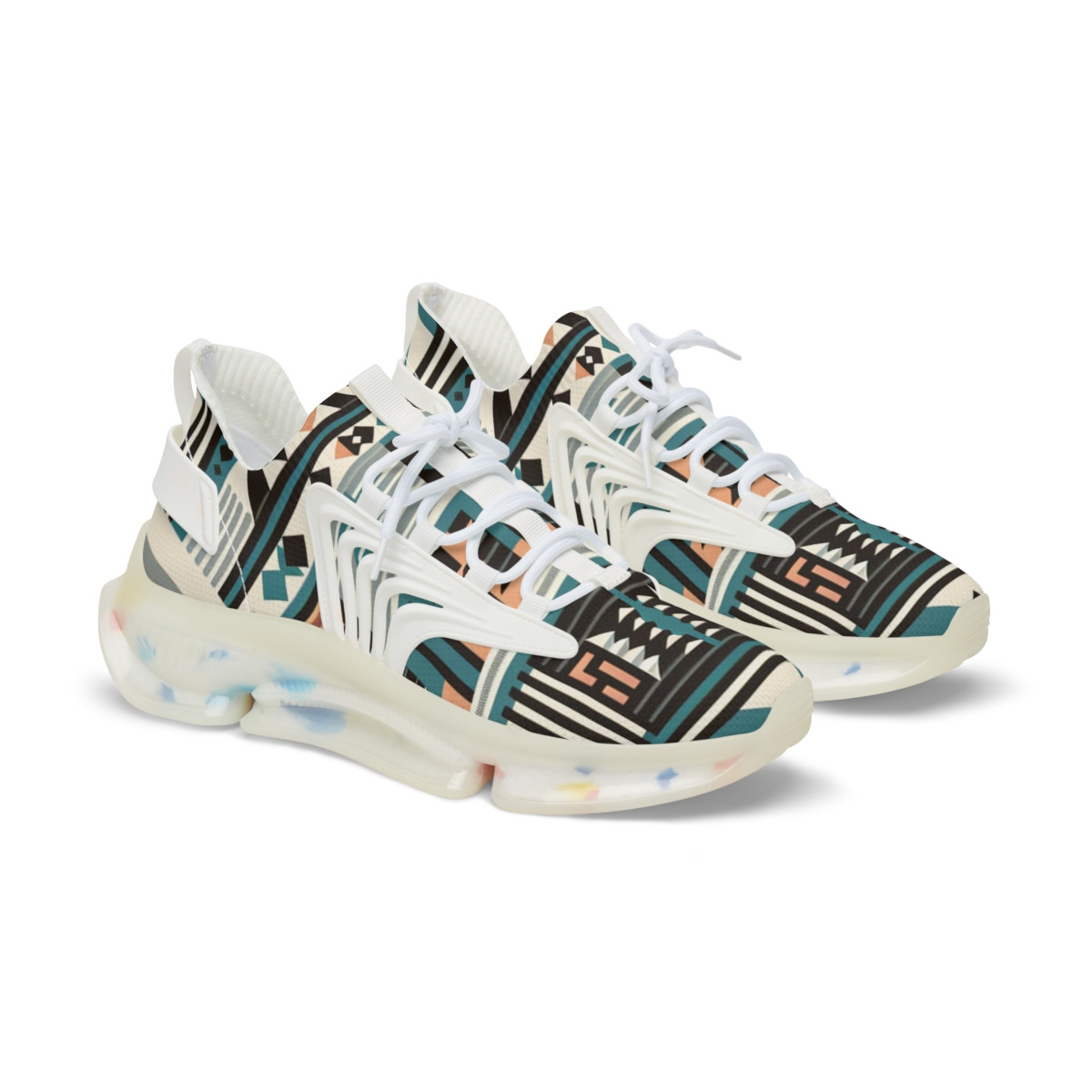 "Kente Kaleidoscope Kicks" - Men's Mesh Sneaker