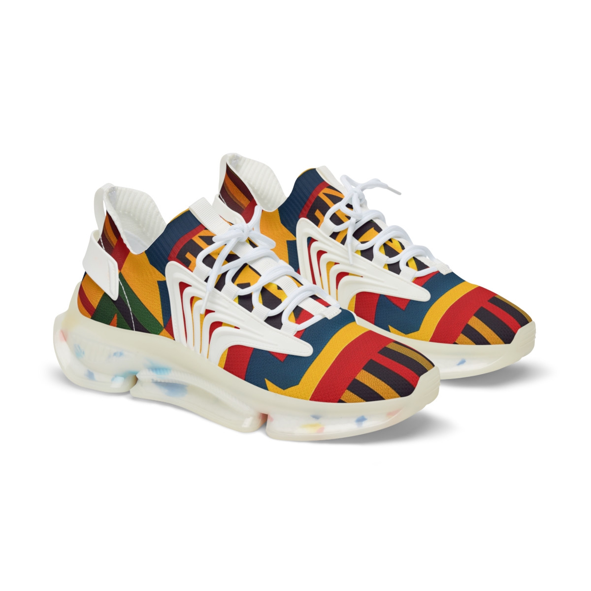 "AfroStride Kente Kicks" - Men's Mesh Sneaker