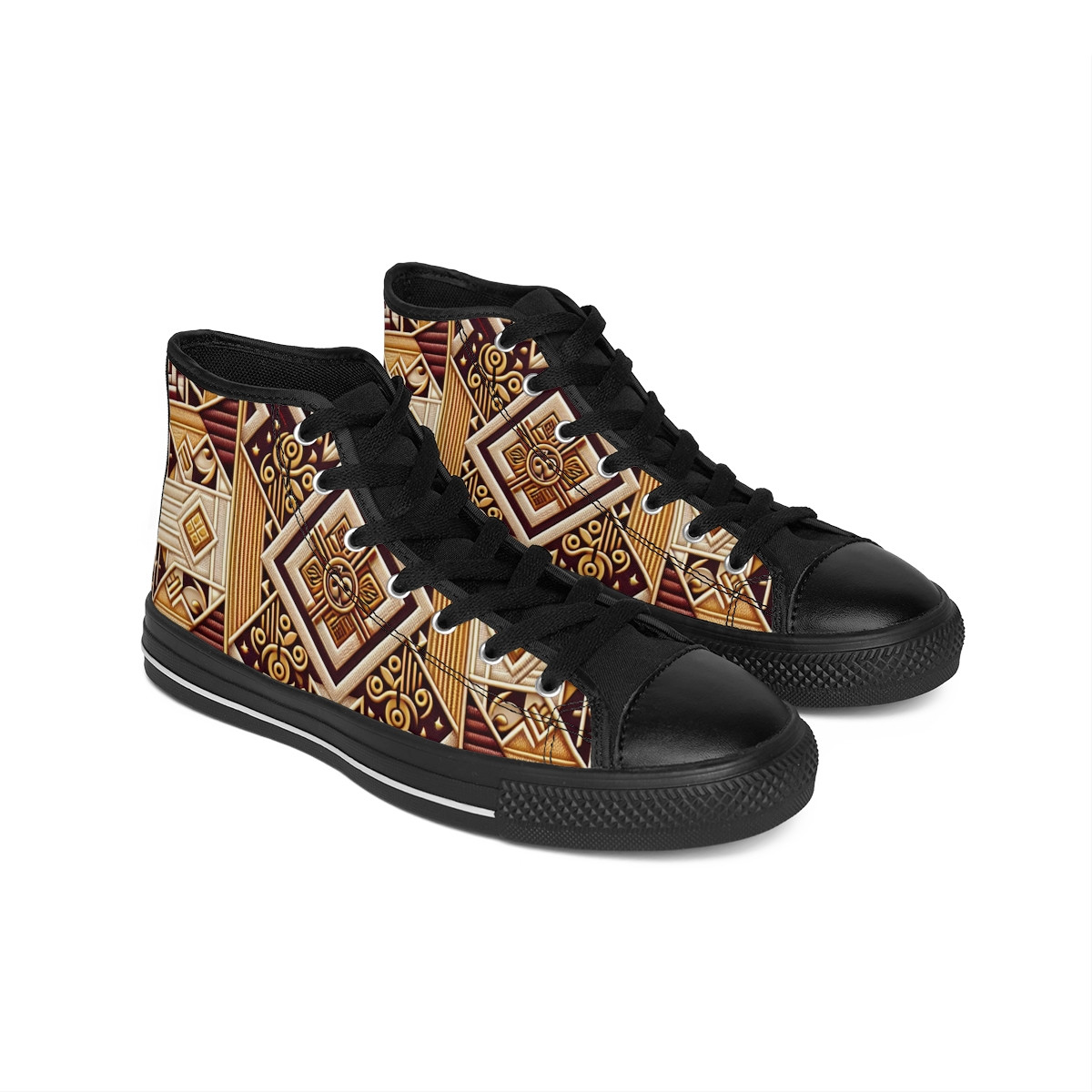 "AfroStride Kente Kicks" - Men's Classic Sneakers