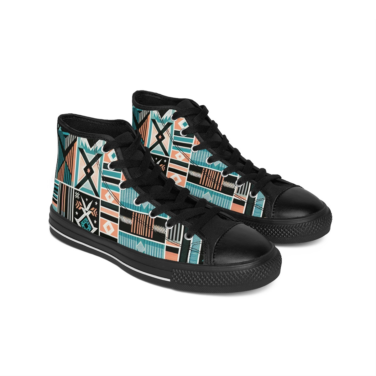 "AfroStride Kente Kicks" - Women's Classic Sneakers