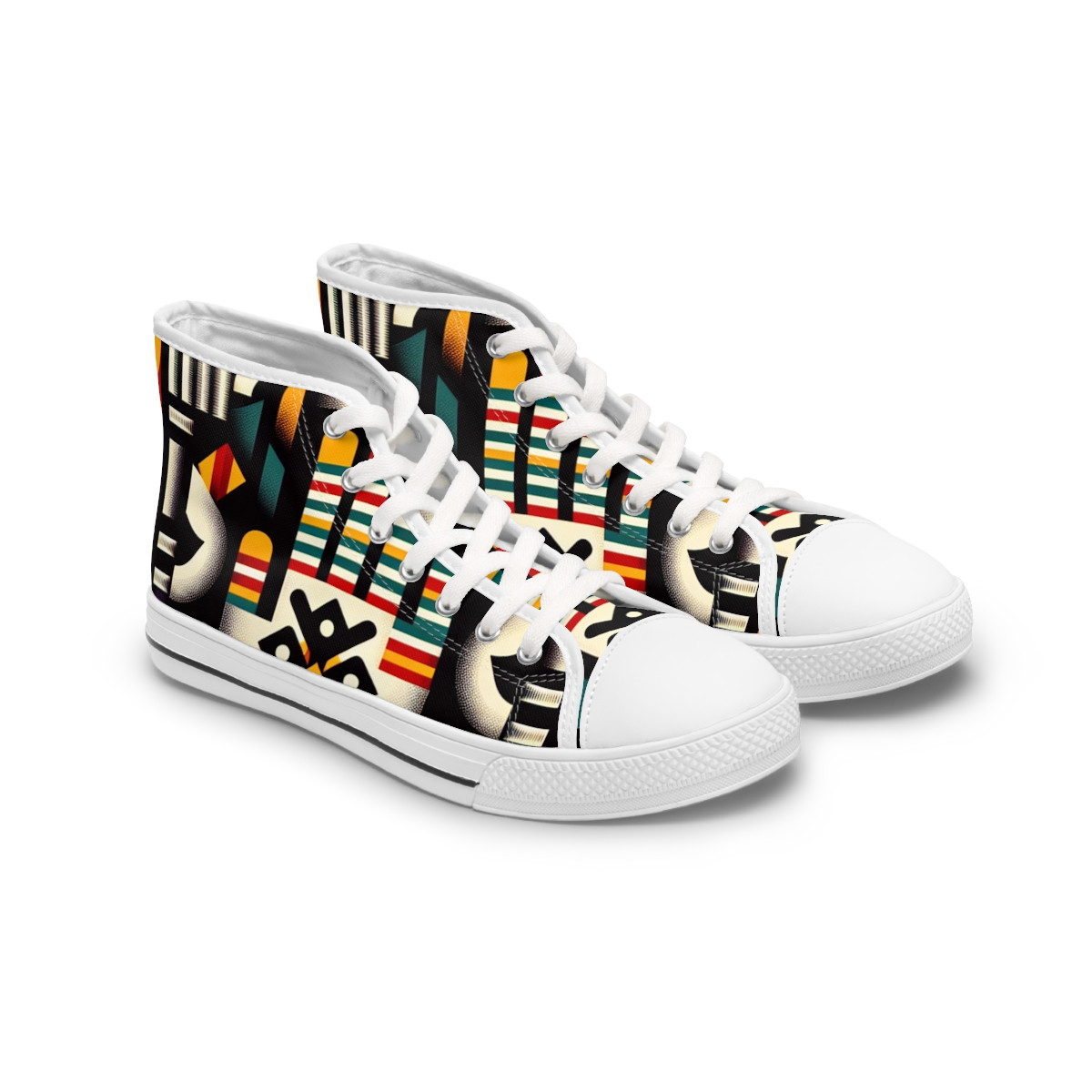 "AfroVogue Kente Kicks" - Womn's High top Sneakers