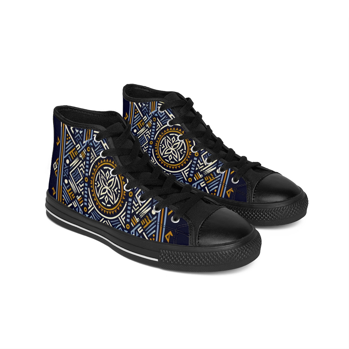 "AfroThreads: Kente Kicks" - Women's Classic Sneakers