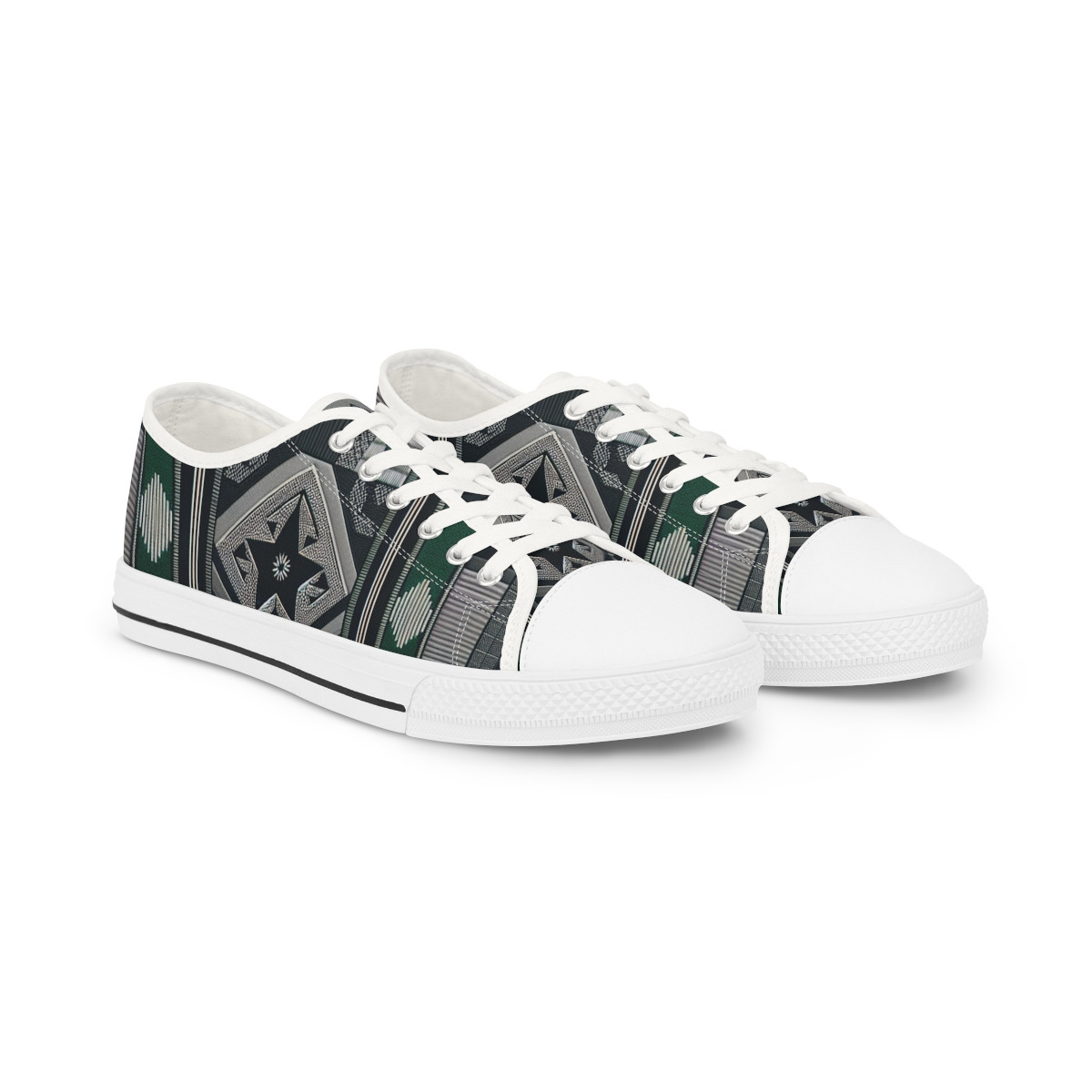 "AfroFusion Kente Kicks" - Men's Lowtop Sneakers