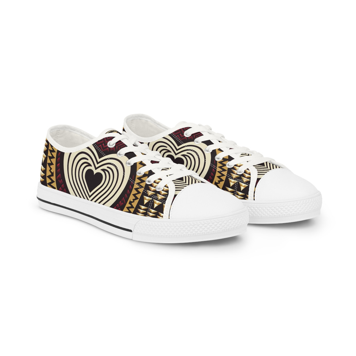 "AfroStride Kente Kicks" - Men's Lowtop Sneakers
