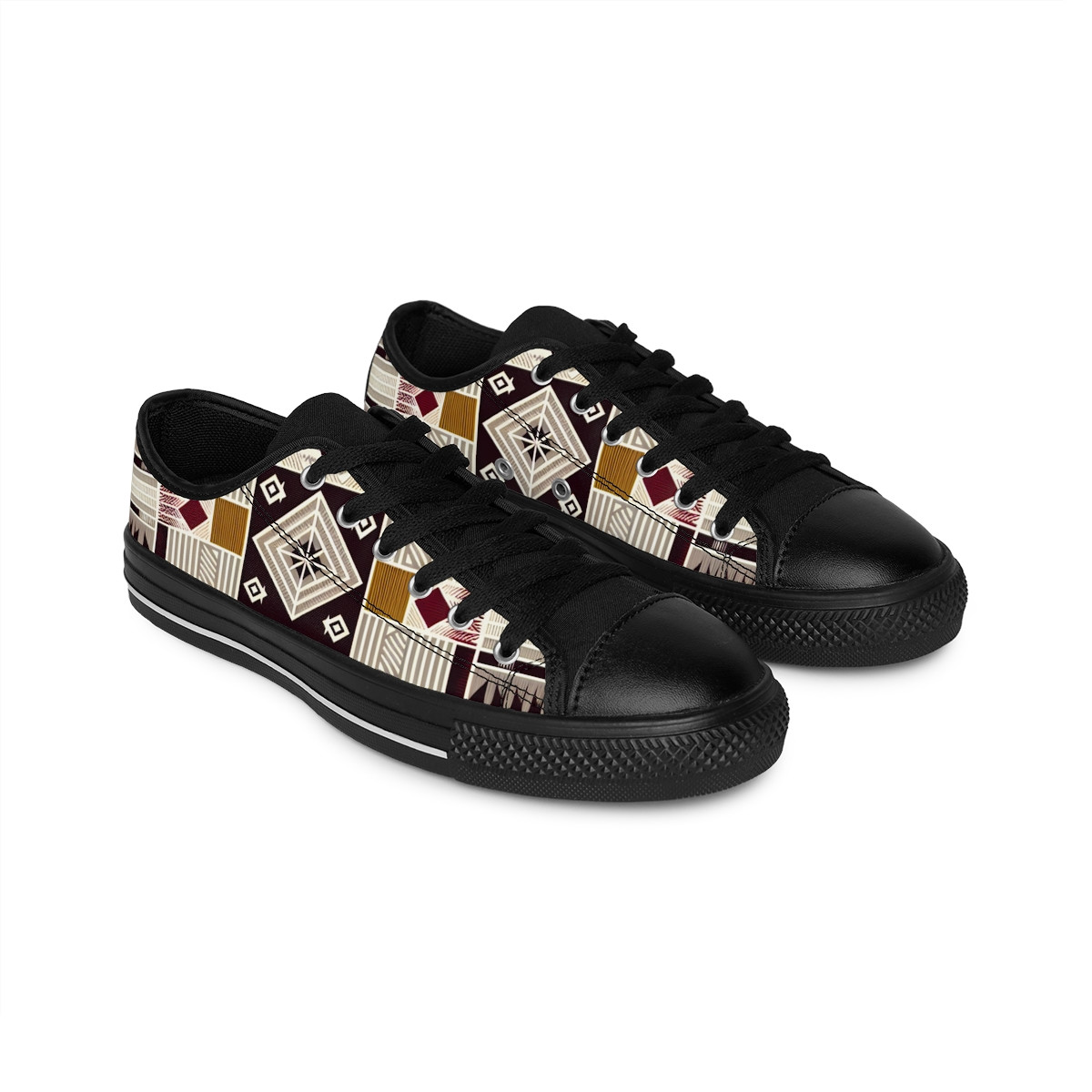 "AfroStride Kente Kicks" - Women's Sneakers