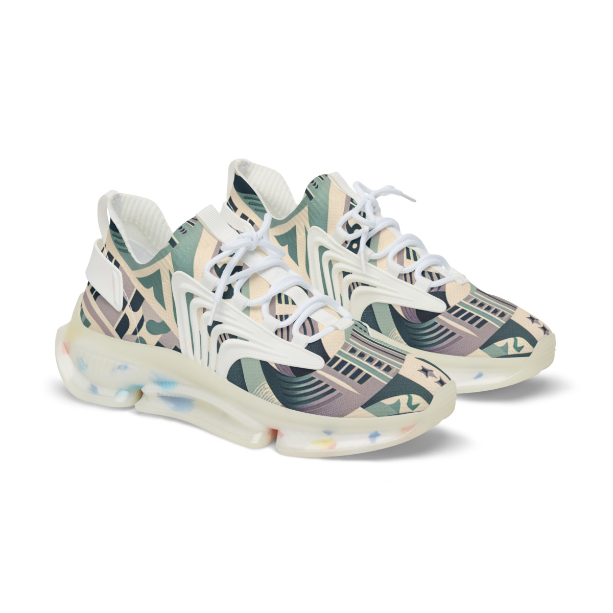 "Heritage Stride Kente Kicks" - Men's Mesh Sneaker