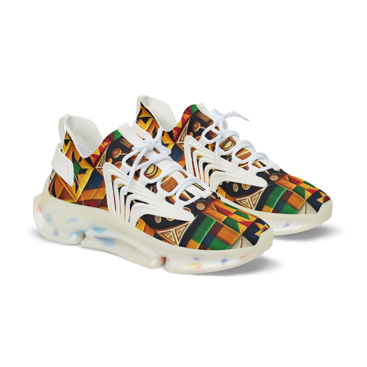 "AfroFusion Kente Kicks" - Men's Mesh Sneaker