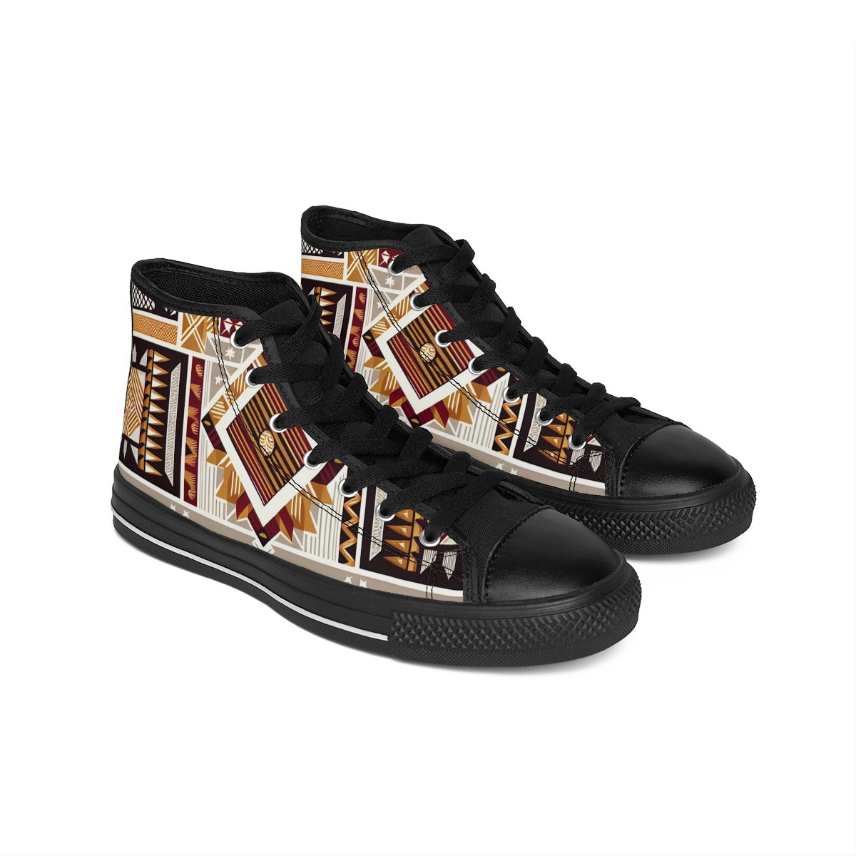 "AnkaraStride Kente Kicks" - Men's Classic Sneakers