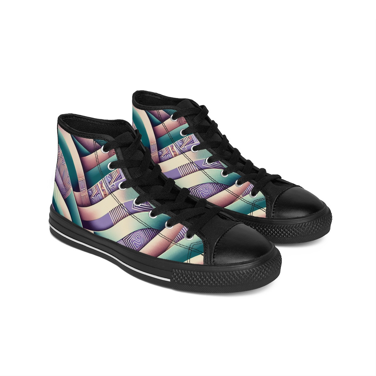 "AfroStride Kente Kicks" - Women's Classic Sneakers