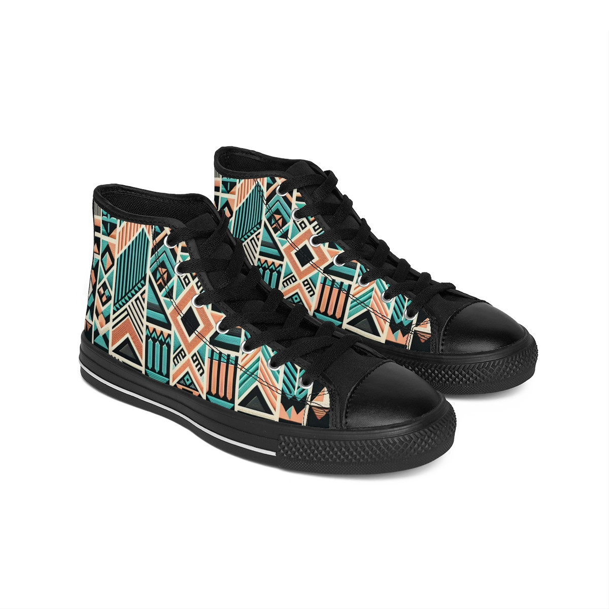 "AfroDynasty Kente Kicks" - Women's Classic Sneakers