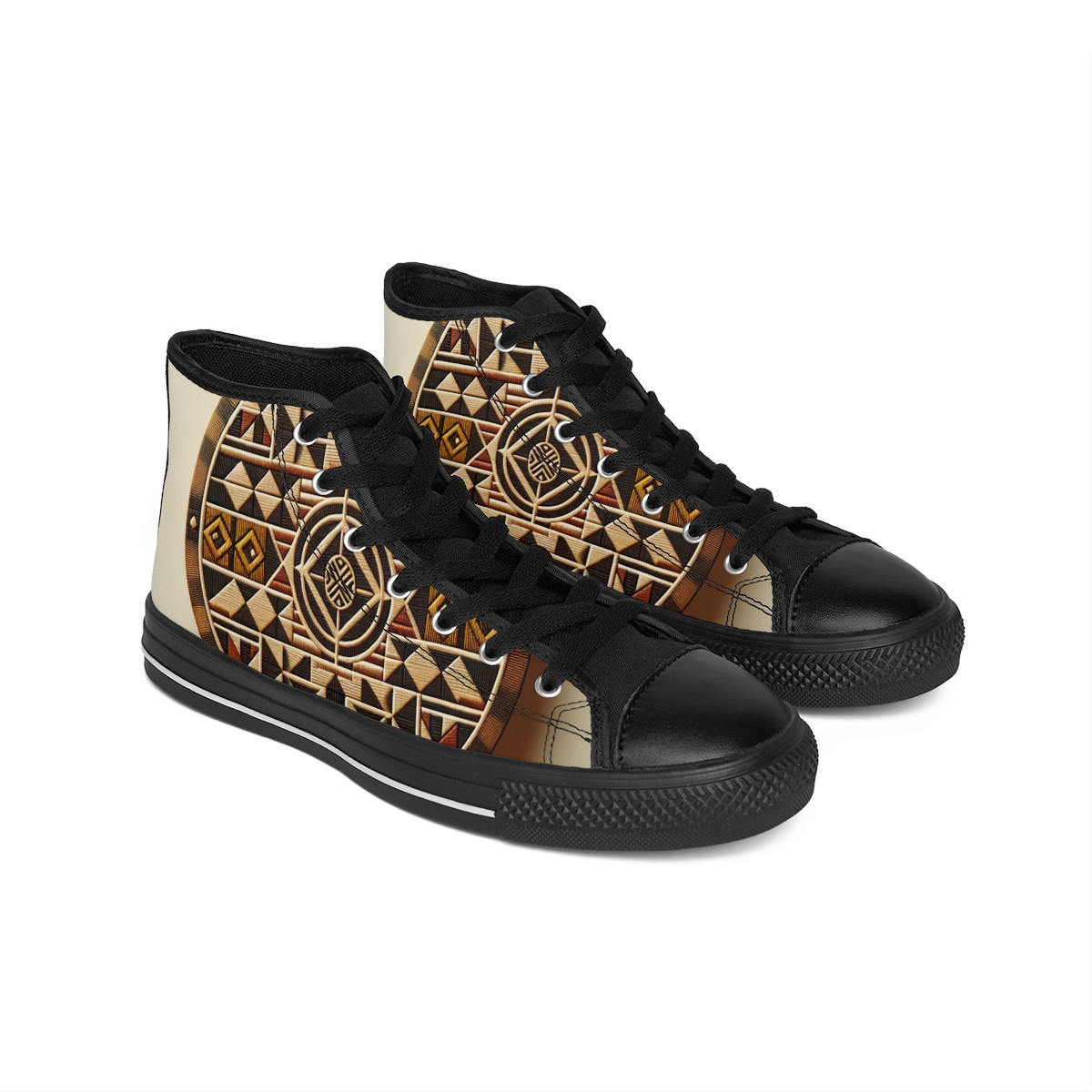 "AfroSole Kente Kicks" - Women's Classic Sneakers