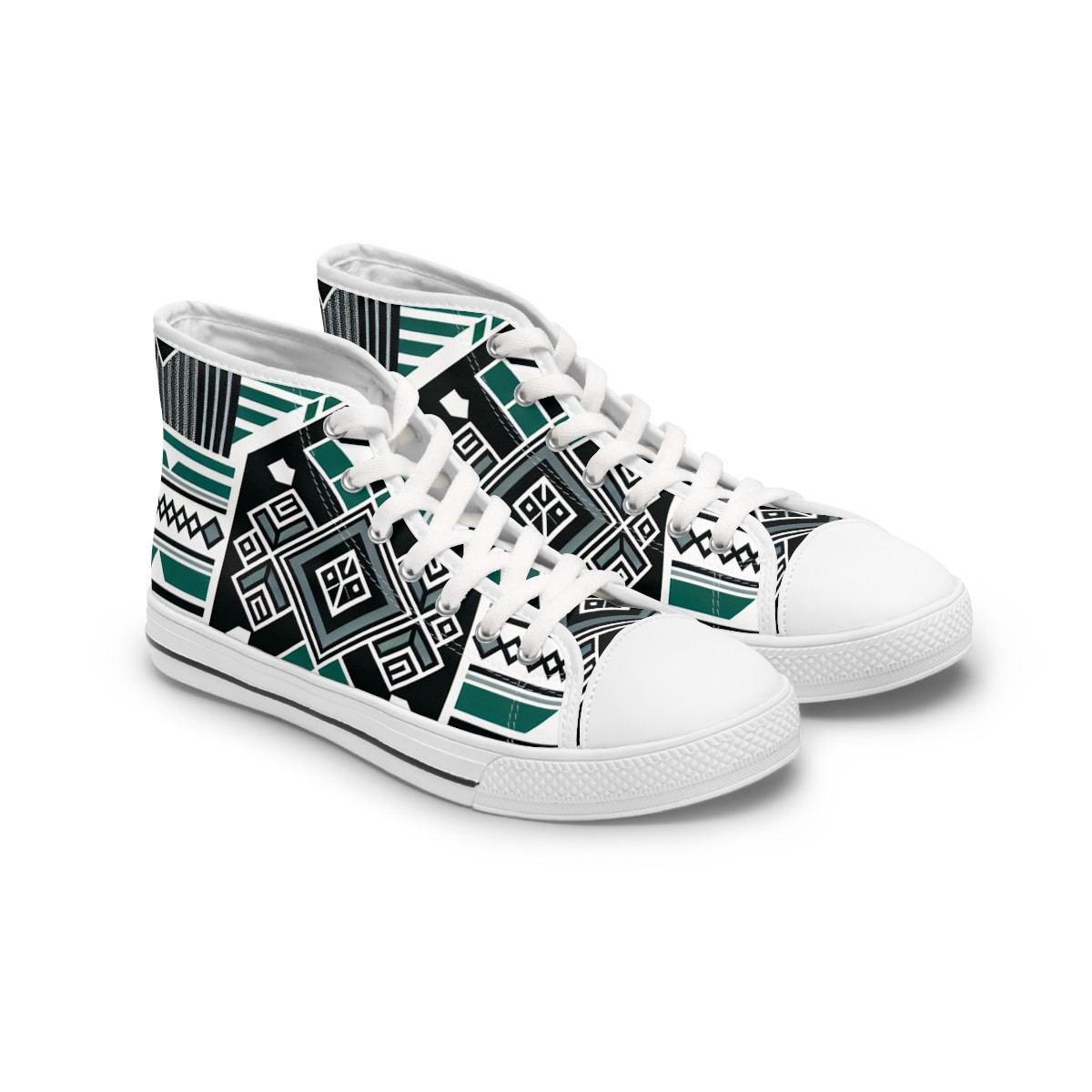 "AfroVerve Kente Kicks" - Womn's High top Sneakers