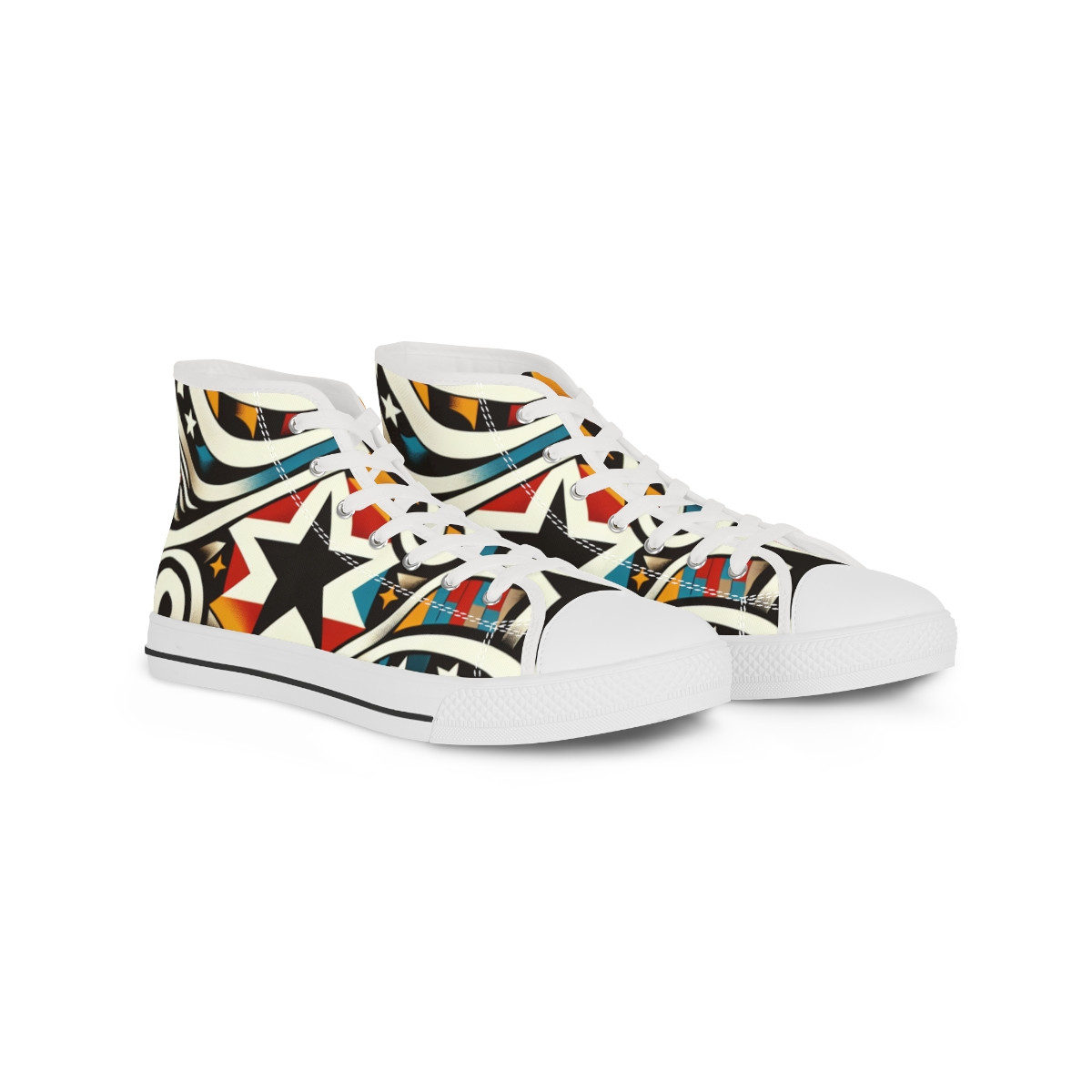 "HeritageStride Kente Creations" - Men's High top Sneakers