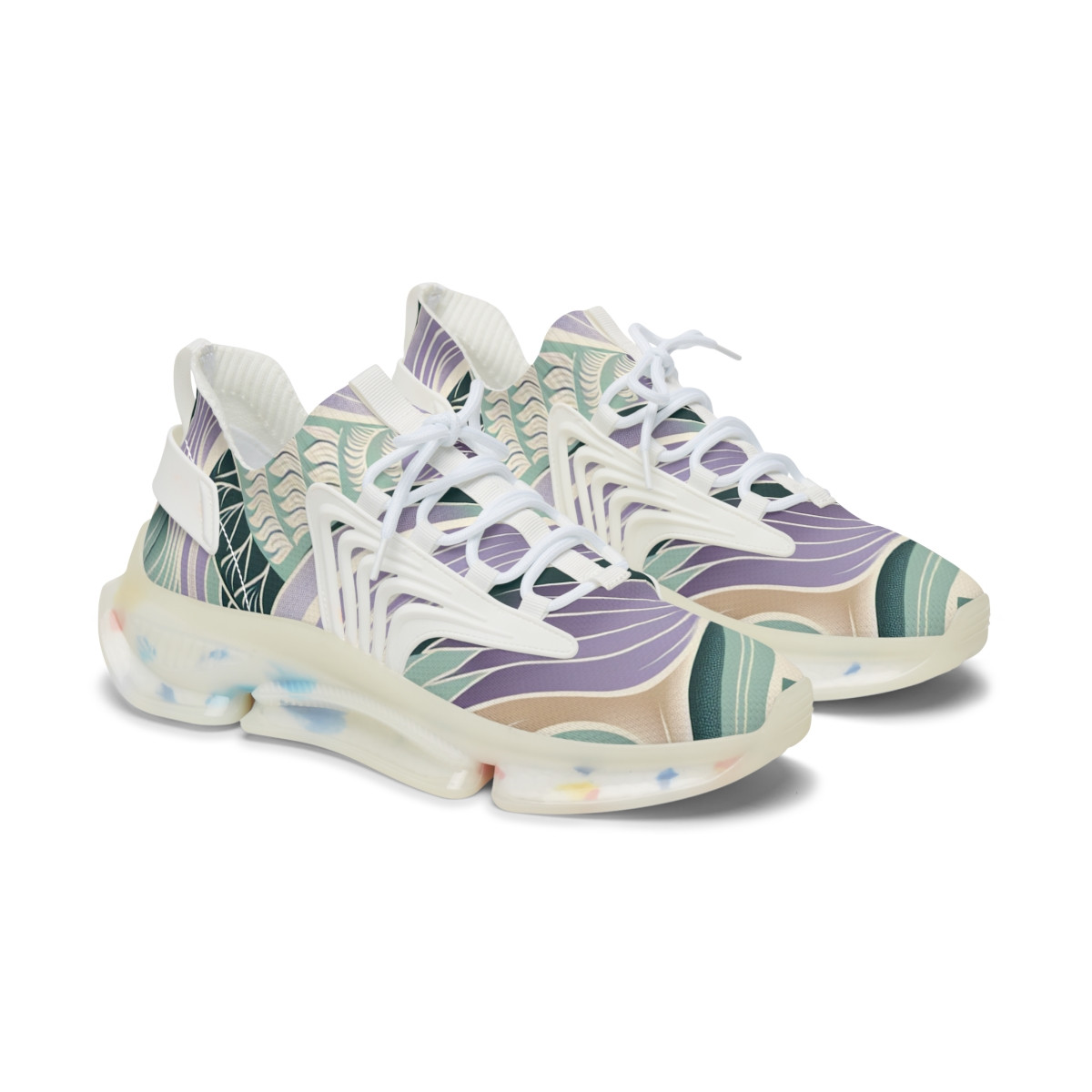 "AfroFusion Kente Kicks" - Women's Mesh Sneaker