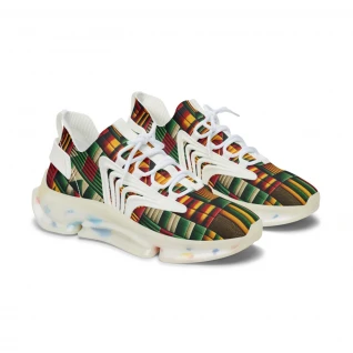 "AfroStride Kente Kicks" - Women's Mesh Sneaker