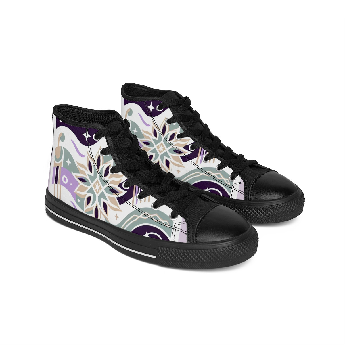 "AfroFusion Kente Kicks" - Women's Classic Sneakers