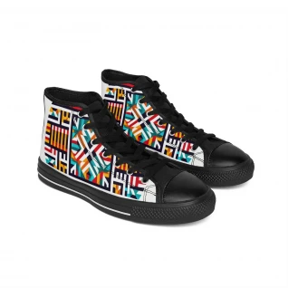 "AfroStride Kente Kicks" - Men's Classic Sneakers