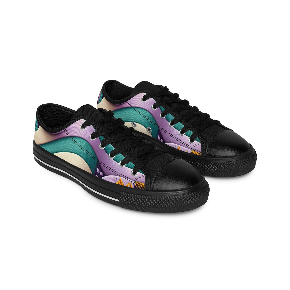 "AfroFusion Kente Kicks" - Women's Sneakers
