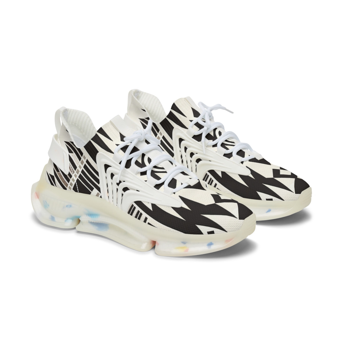 "AfroFusion Kente Kicks" - Women's Mesh Sneaker