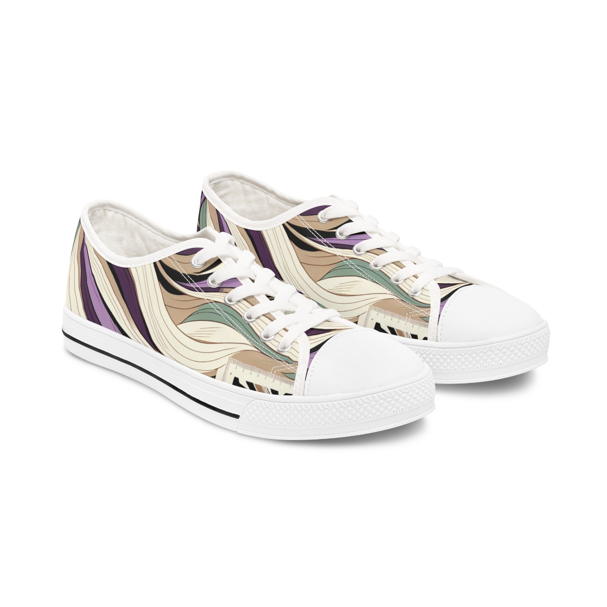 "HeritageStride Kente Kicks" - Women's Lowtop Sneakers