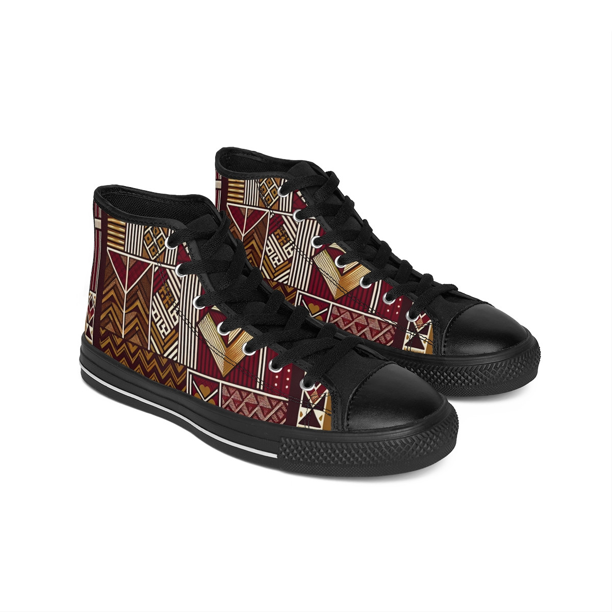 "AfroStride Kente Kicks" - Men's Classic Sneakers
