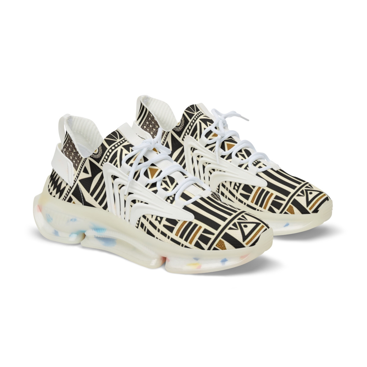 "AfroStride Kente Kicks" - Men's Mesh Sneaker