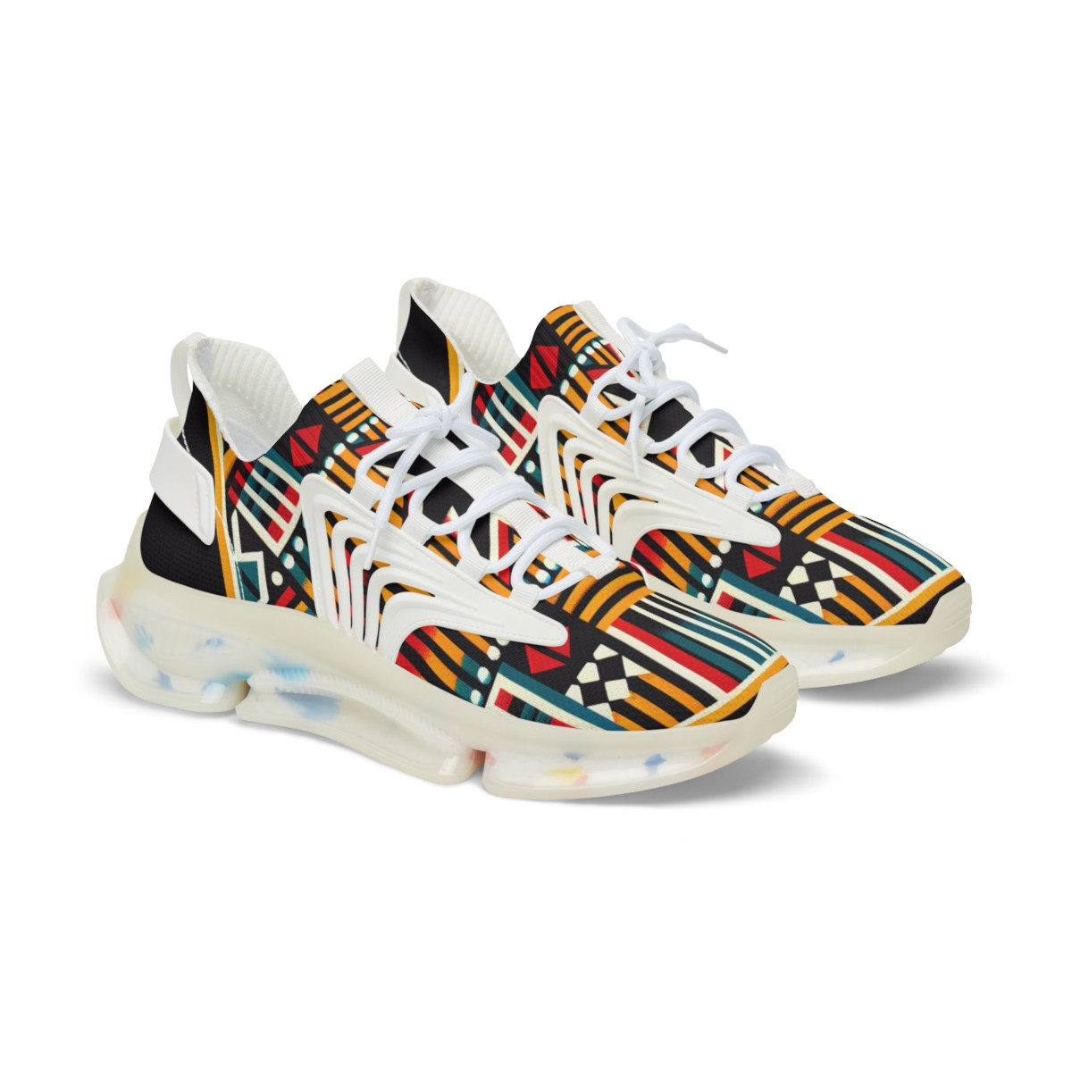 "AfroStride Kente Kicks" - Men's Mesh Sneaker