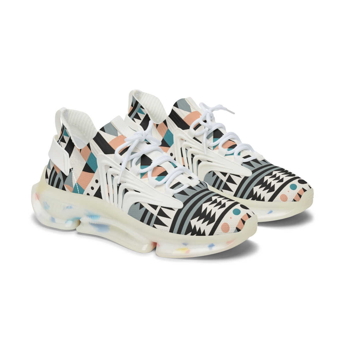 "AfroEclipse Kente Kicks" - Women's Mesh Sneaker