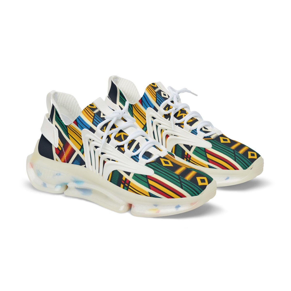 "AfroFusion Kente Kicks" - Men's Mesh Sneaker