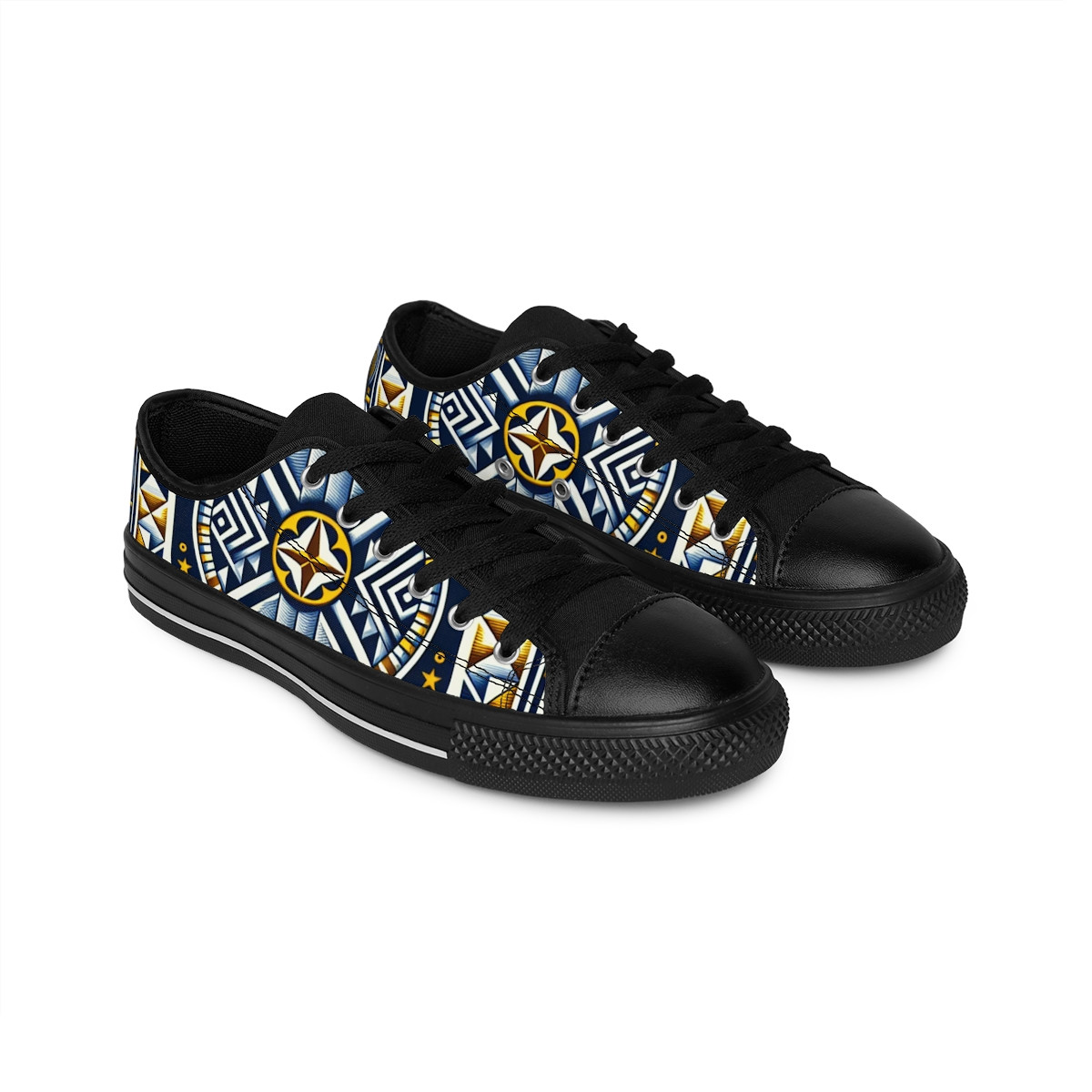 "KenteKicks: Stride in Afrocentric Elegance" - Women's Sneakers