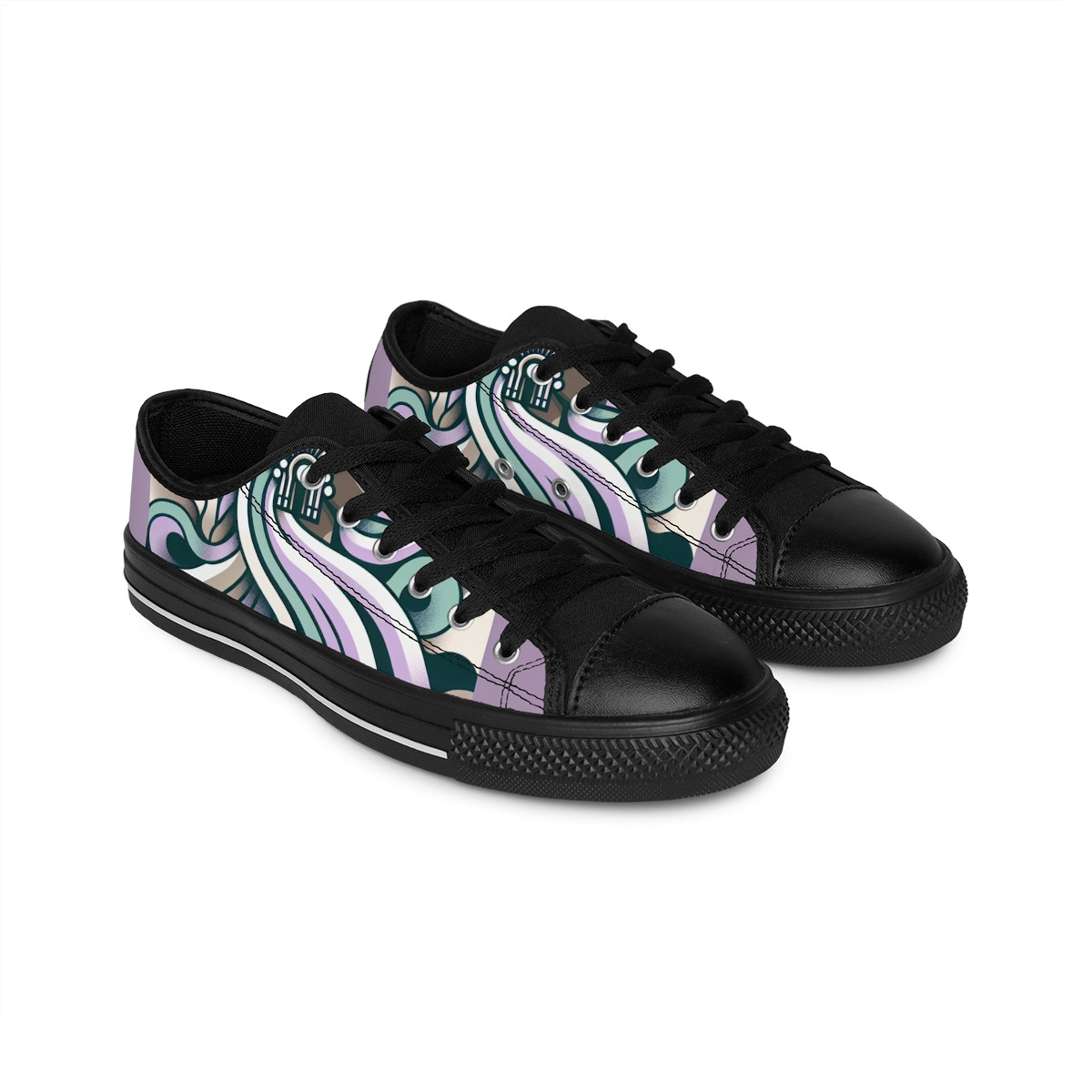 "AfroFusion Kente Kicks" - Women's Sneakers