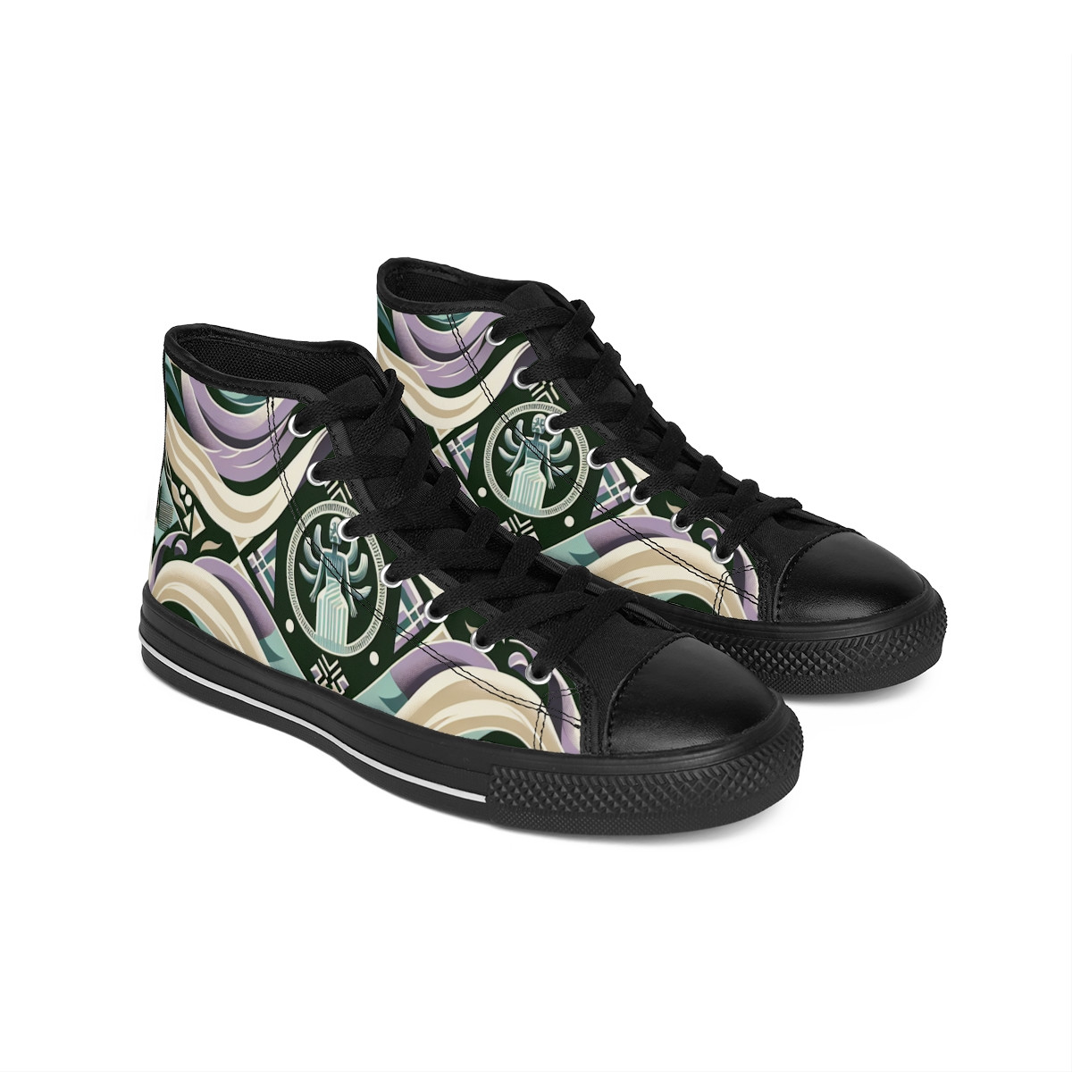 "AfroStride Kente Kicks" - Women's Classic Sneakers