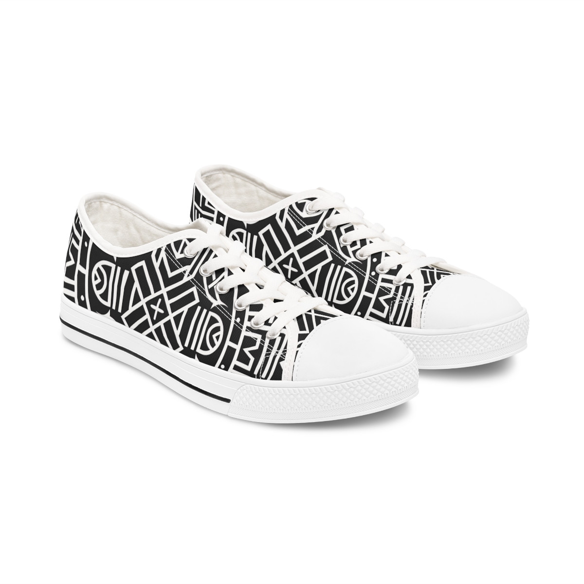 "Heritage Stride: AfroFusion Kente Kicks" - Women's Lowtop Sneakers