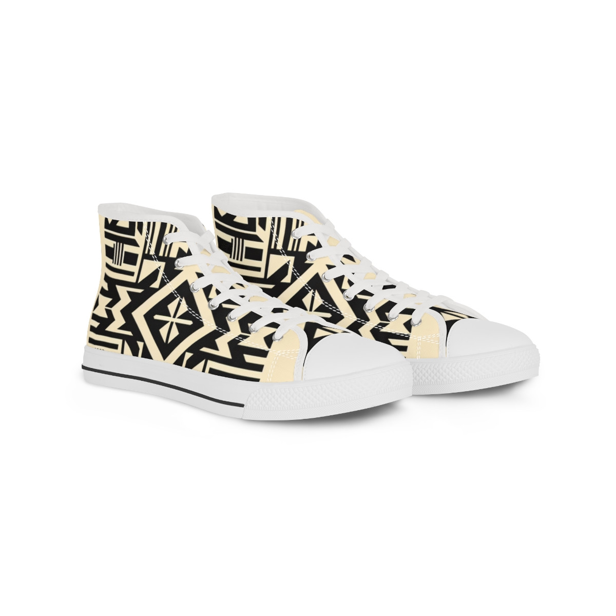 "AfroStride Kente Kicks" - Men's High top Sneakers